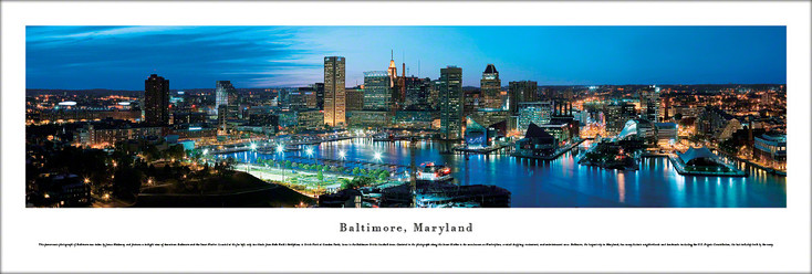 Baltimore, Maryland Skyline Panoramic Art Print