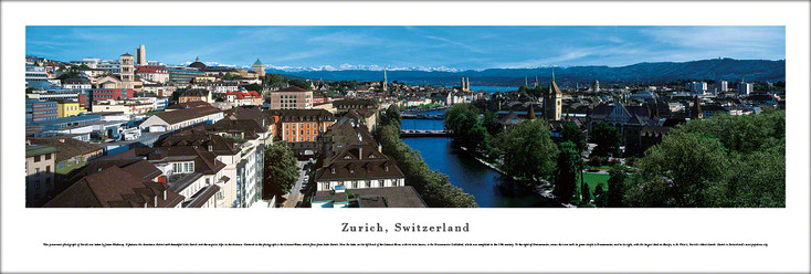 Zurich, Switzerland Skyline Panoramic Art Print