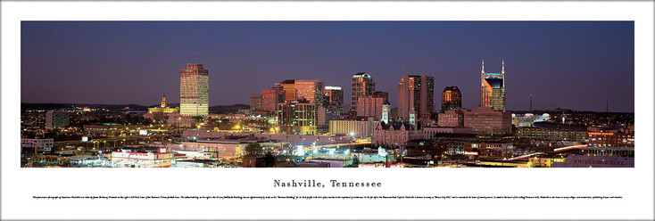 Nashville, Tennessee Skyline Panoramic Art Print