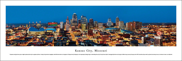 Kansas City, Missouri Skyline Panoramic Art Print