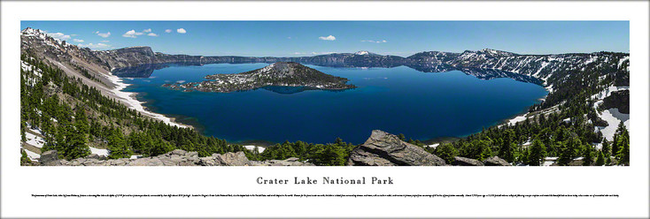 Crater Lake National Park Summer Panoramic Art Print