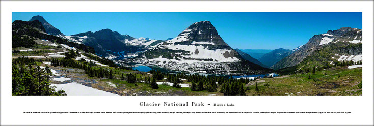 Glacier National Park Hidden Lake Panoramic Art Print