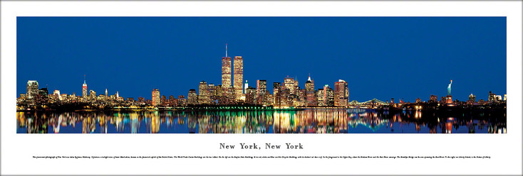 New York City at Twilight Skyline Panoramic Art Print