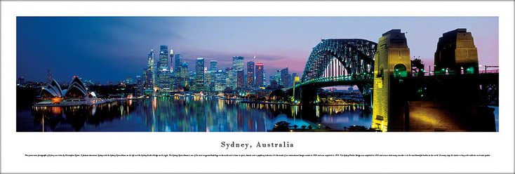 Sydney, Australia at Twilight Skyline Panoramic Art Print