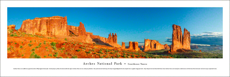 Arches National Park Courthouse Towers Panoramic Art Print