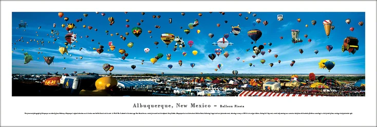 Albuquerque, New Mexico Balloon Fiesta Panoramic Art Print