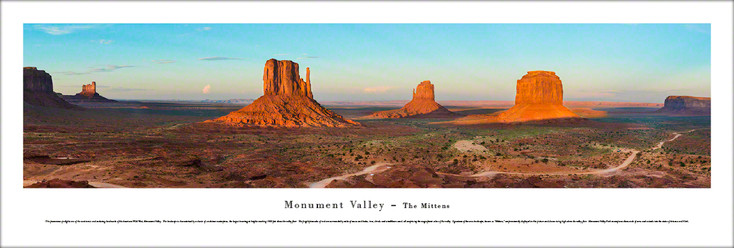 Monument Valley Navajo Tribal Park the Mittens Panoramic Art Print