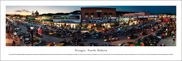Sturgis, South Dakota 75th Anniversary Skyline Panoramic Art Print