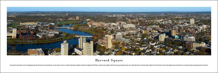 Cambridge, Massachusetts Harvard Square Skyline Panoramic Art Print