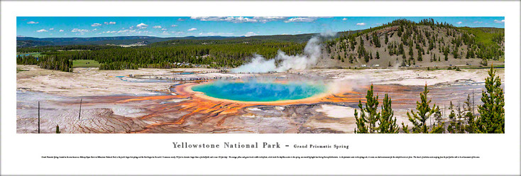 Yellowstone National Park Grand Prismatic Spring Panoramic Art Print