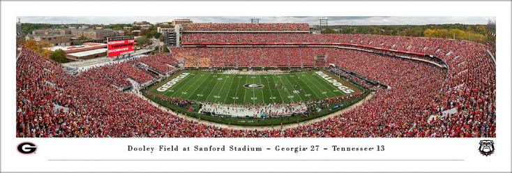 Georgia Bulldogs Football 50 Yard Line Panoramic Art Print