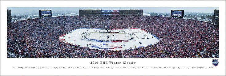 2014 NHL Winter Classic Toronto Maple Leafs vs Detroit Red Wings Panoramic Art Print