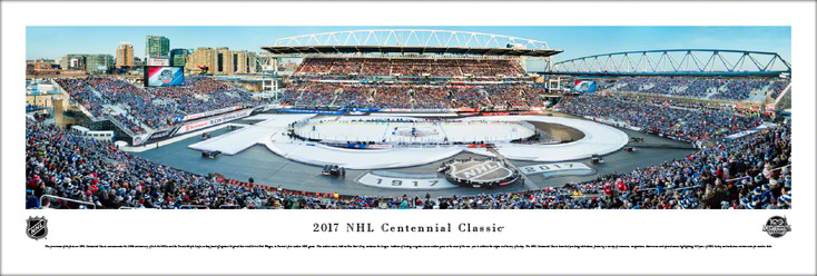 2017 NHL Centennial Classic Toronto Maple Leafs vs Detroit Red Wings Panoramic Art Print