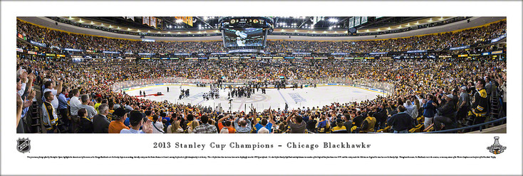 2013 Stanley Cup Champions Chicago Blackhawks Panoramic Art Print