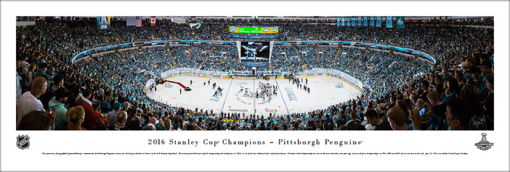 2016 Stanley Cup Champions Pittsburgh Penguins Panoramic Art Print