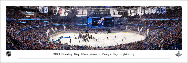 2021 Stanley Cup Champions Tampa Bay Lightning Panoramic Art Print