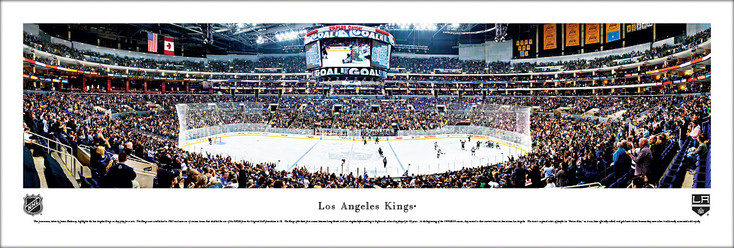 Los Angeles Kings Hockey Center Ice Panoramic Art Print