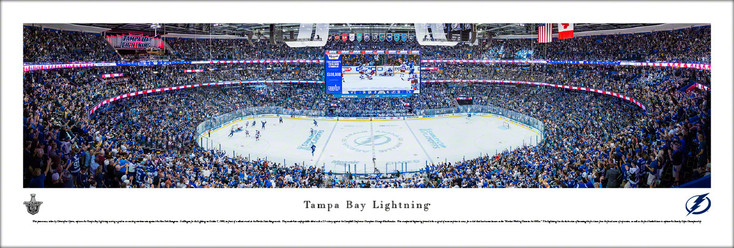 Tampa Bay Lightning Hockey Center Ice Panoramic Art Print