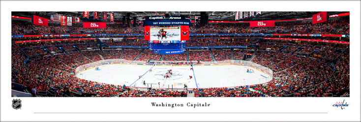 Washington Capitals Hockey Center Ice Panoramic Art Print