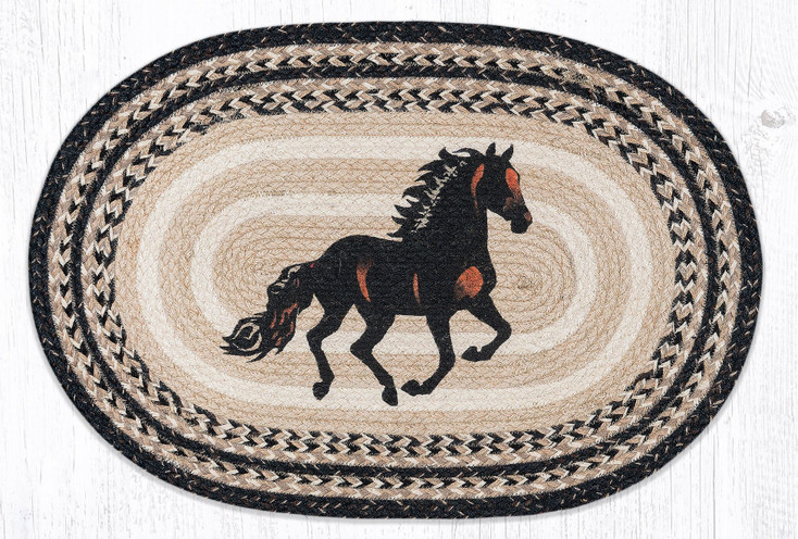 20" x 30" Stallion Braided Jute Oval Rug