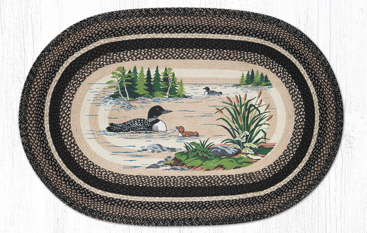 4' x 6' Loons Braided Jute Oval Rug by Harry W. Smith