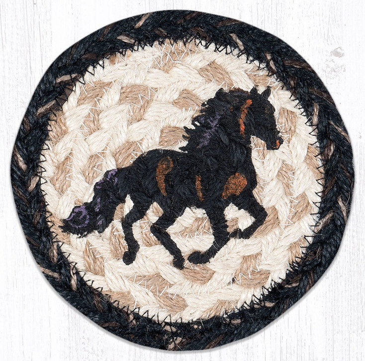 Stallion Printed Jute Coaster