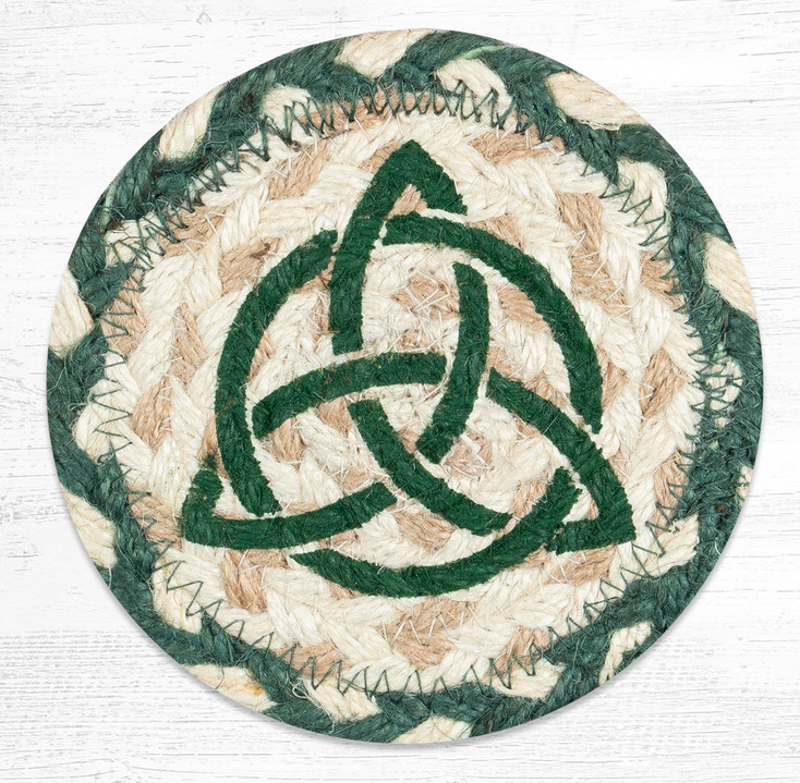 Irish Trinity Knot Printed Jute Coasters by Harry W. Smith, Set of 8