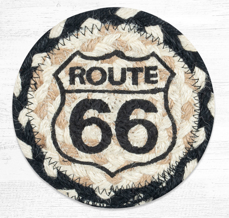 Route 66 Printed Jute Coaster