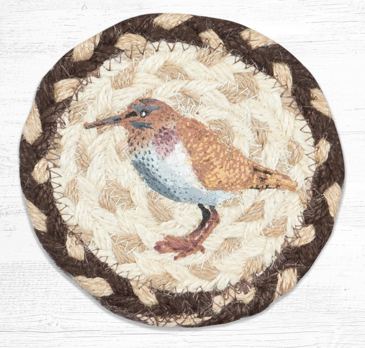 Sandpiper Printed Jute Coasters by Harry W. Smith, Set of 8