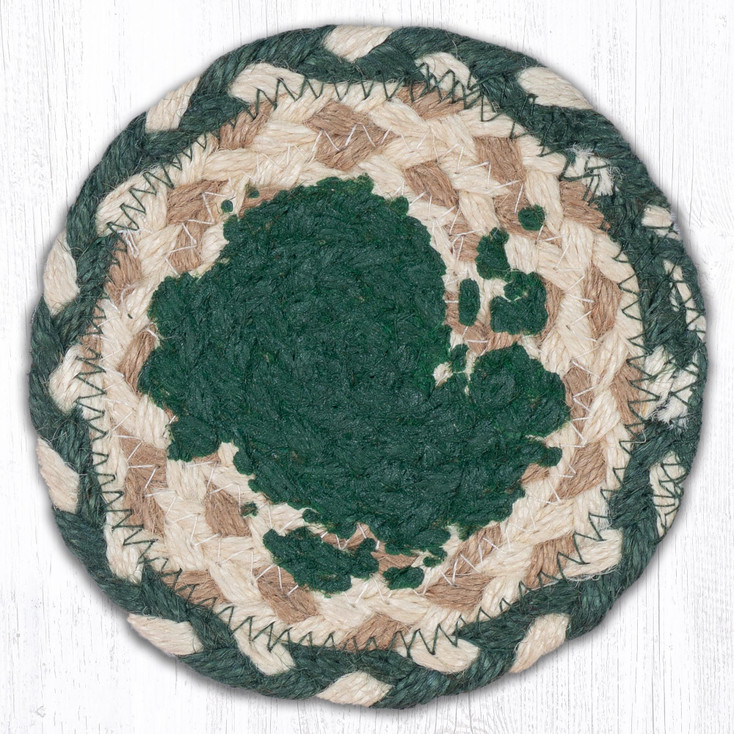 Acadia Map Printed Jute Coaster by Harry W Smith