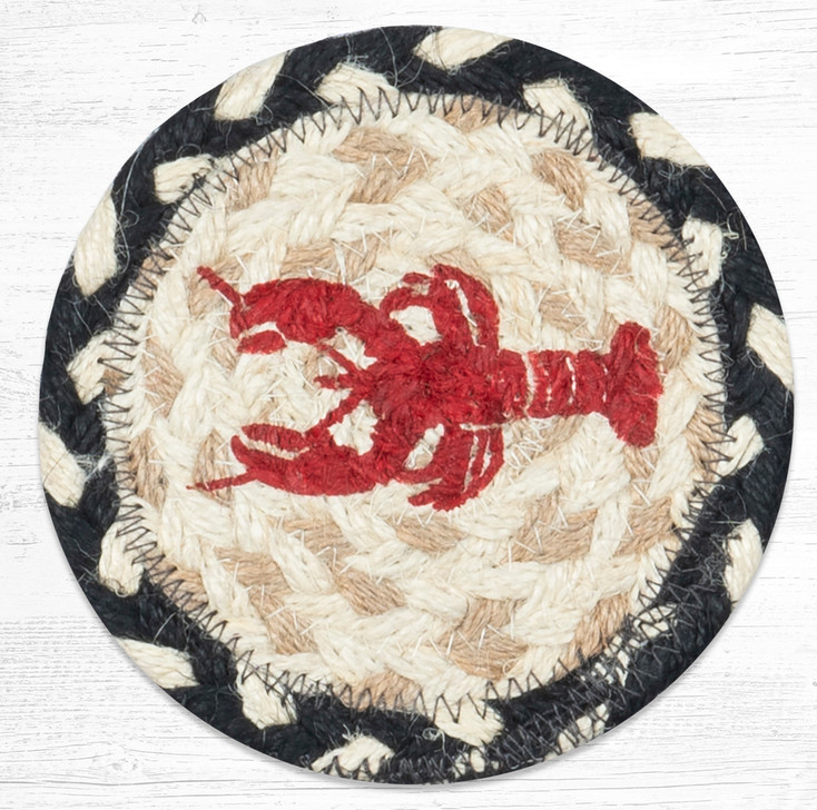 Fresh Lobster Printed Jute Coaster by Harry W Smith