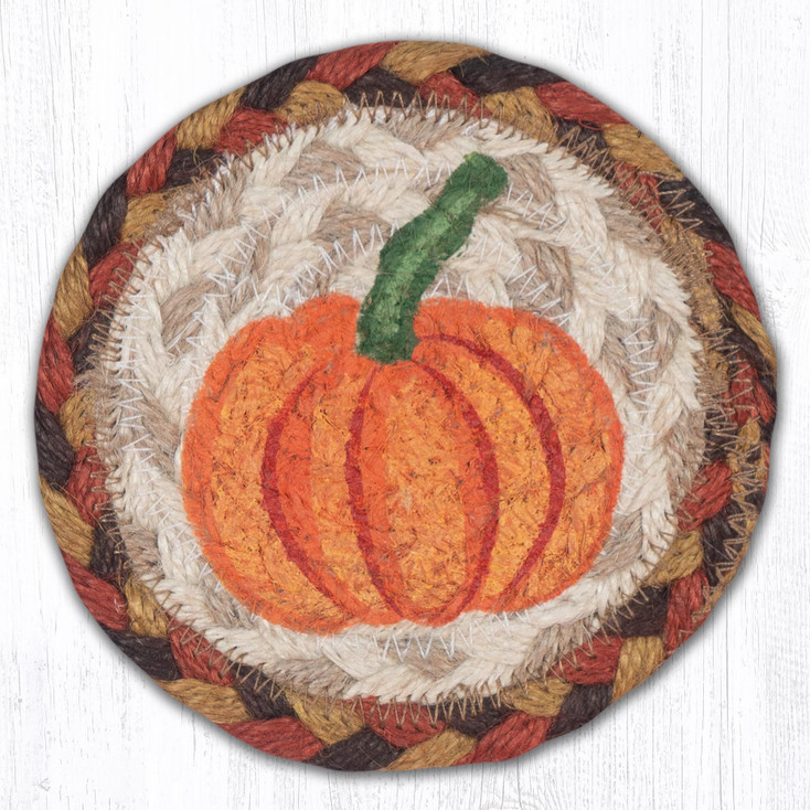Thankful Printed Jute Coaster by Susan Burd
