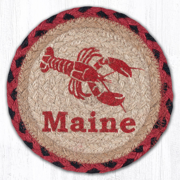 7" Lobster Maine Large Round Coasters by Harry W. Smith, Set of 4