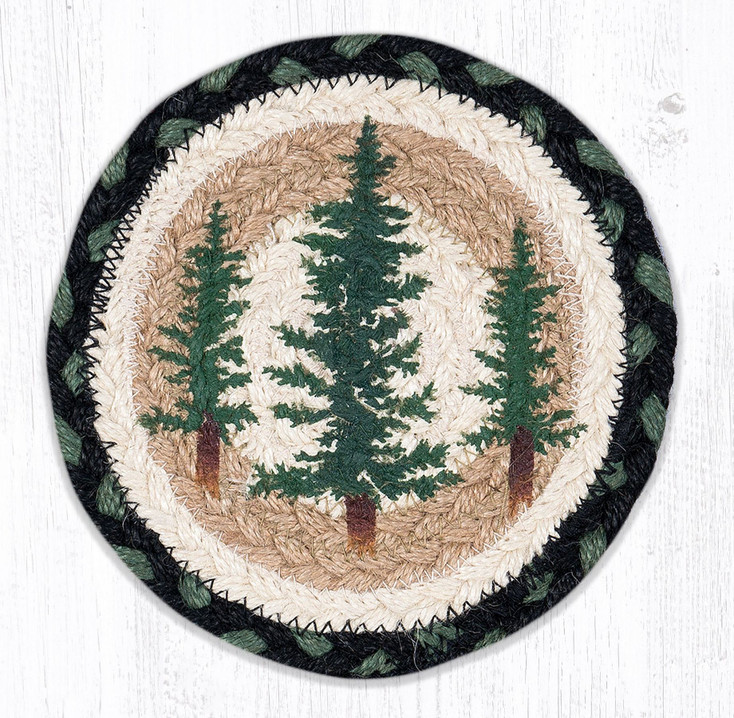 7" Tall Timbers Large Round Coasters by Jan Harless, Set of 4