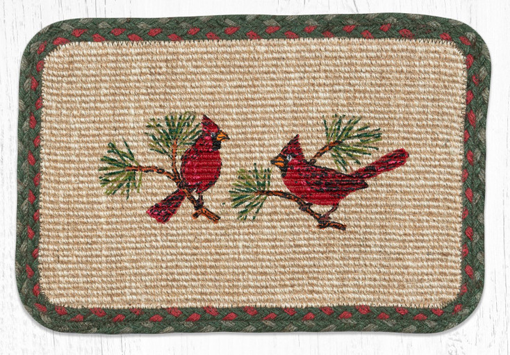 Cardinal Wicker Weave Jute Rectangle Placemat by Harry W. Smith, Set of 2