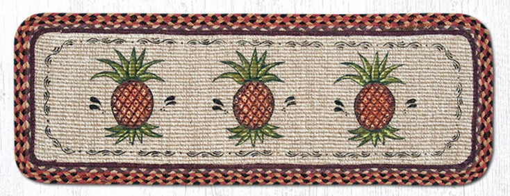 13" x 36" Pineapple Wicker Weave Jute Rectangle Table Runner by Susan Burd
