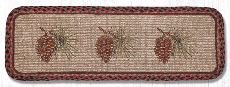 13" x 36" Pinecone Wicker Weave Jute Rectangle Table Runner by Sandy Clough