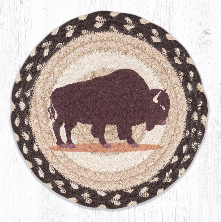 Buffalo Printed Jute Round Trivet