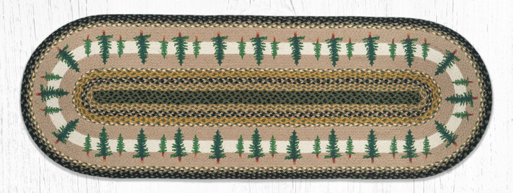 2' x 6' Tall Timbers Braided Jute Oval Runner Rug by Jan Harless