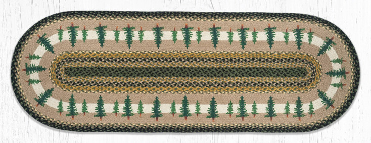 2' x 8' Tall Timbers Braided Jute Oval Runner Rug by Jan Harless