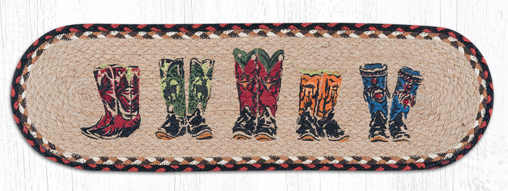 Boots Jute Oval Stair Tread Rug 8.25x27 by R.A. Guthrie
