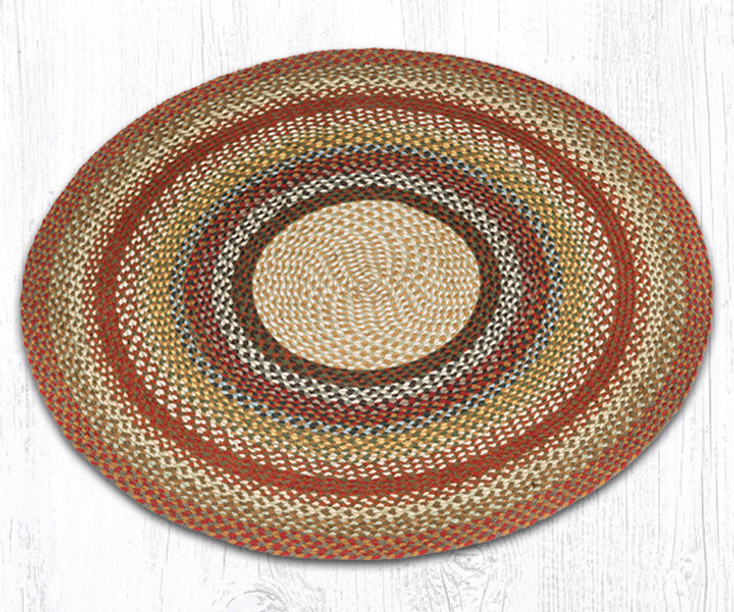 4' Honey/Vanilla/Ginger Round Braided Jute Rug