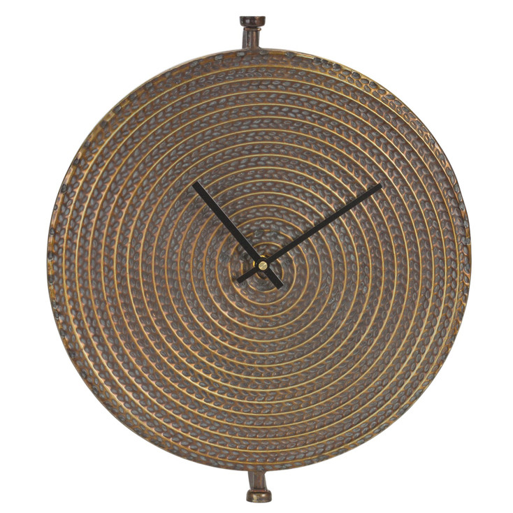 Bronze Spiral Metal Wall Clock Wall Decor
