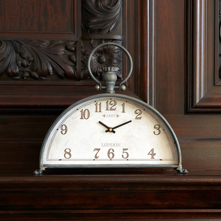 Antique Style Metal Mantel Clock