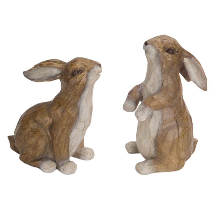 Cute Rabbit Sculptures, Set of 2