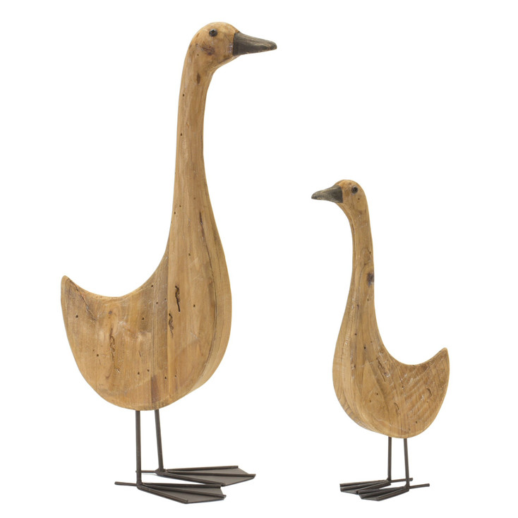 Cute Standing Goose Sculptures, Set of 2