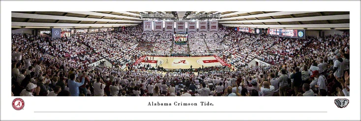 Alabama Crimson Tide Basketball "Senior Night" Panoramic Art Print