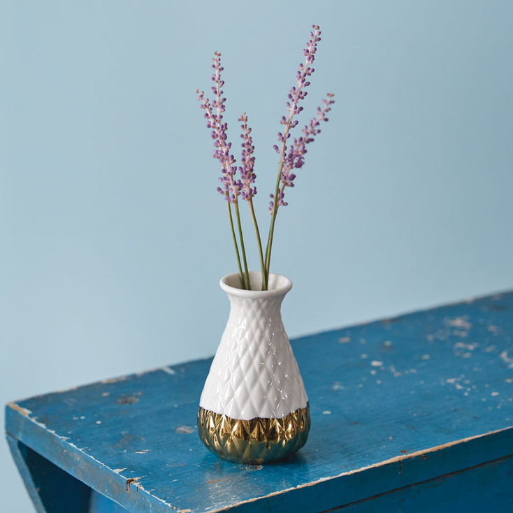 Mini Gold Dipped Bouquet Ceramic Vase