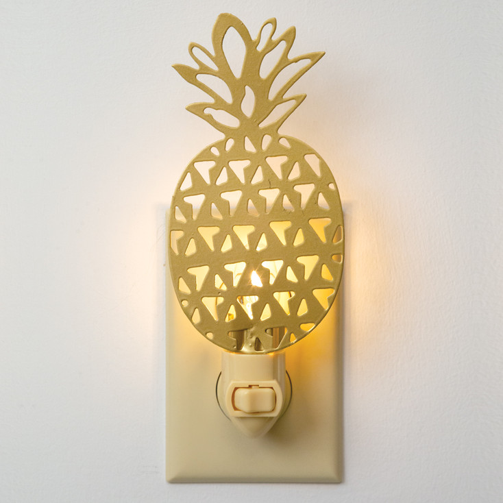 Pineapple Plug In Metal Night Lights, Set of 4