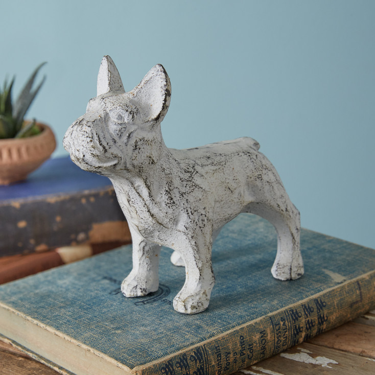 Boston Terrier Dog Cast Iron Statue